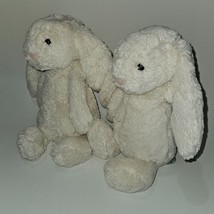 2 Jellycat London Bashful White Bunny Rabbit Plush Lot 12&quot; Stuffed Animal Lovey - £23.69 GBP