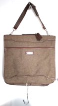 NEW Vintage Jordache Luggage Hanging Folding Brown Tweed Garment Travel Bag - $39.59