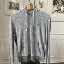 American Eagle Heritage Thermal Hoodie Gray S - $294.62 MXN