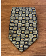 Robert Talbott Bocock-Stroud daisy floral Tie square graphic Silk MADE USA - $24.72