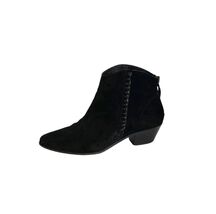 FRYE Womens Antonia Thread Shootie Ankle Boots Black Suede  8.5 - $59.40