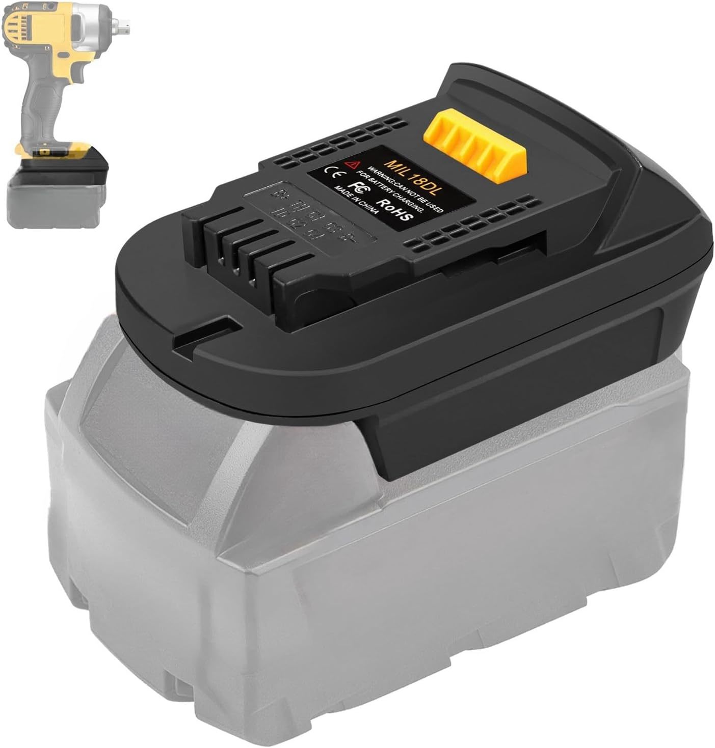 Mil18Dl Battery Adapter For Milwaukee Battery Convert To For, Adapter Only - $22.71