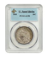 1848 50C PCGS AU58 ex: D.L. Hansen - £1,401.58 GBP