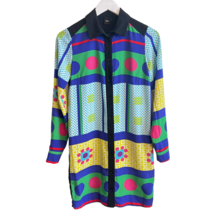 ASOS Tunic Shirt Dress Multicolor Size 2 Long Sleeve Button Front Collar... - £19.70 GBP