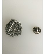 All Seeing Eye Pewter Lapel Pin Badge Handmade In UK - £5.86 GBP
