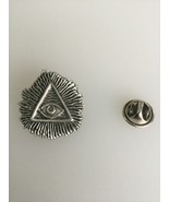 All Seeing Eye Pewter Lapel Pin Badge Handmade In UK - $139.93 MXN