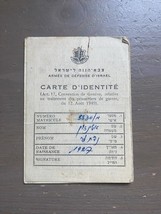 Israel IDF Militar Soldado Tarjeta Documento Ejército 1954 - $30.05