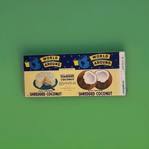 World Around Shredded Coconut  4 Oz Uncirculated Can Label H.B. Paulk Op... - €8,67 EUR