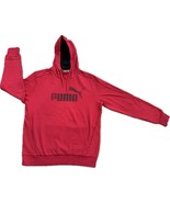 PUMA P48 CORE HOODY MEN&#39;S RED FLEECE PULL OVER HOODIE SZ L, 590104-55 - £31.96 GBP