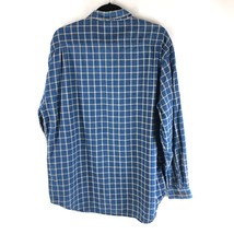 GAP Mens Button Down Shirt Cotton Long Sleeve Plaid Blue Beige L - £4.68 GBP