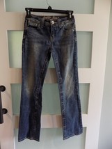JUSTICE PREMIUM SIMPLY LOW STRAIGHT LEG JEANS SIZE 12S GIRL&#39;S EUC - $20.44