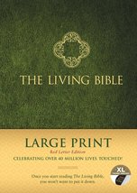 The Living Bible Large Print Red Letter Edition (Hardcover, Green, Index... - $36.65