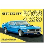 Ford Mustang Boss 429 Car Retro Old Vintage Style Tin Sign Auto 13x16&quot; NEW - £12.57 GBP