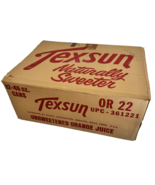 VIntage Texsun Unsweetened Orange Juice Box Weslaco, Texas - £31.06 GBP