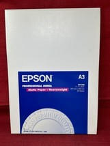 Epson A3 Matte Presentation Heavyweight Paper 11.7 x 16.5 50 Sheets S041260 44lb - £23.85 GBP