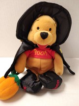 The Disney Store&#39;s Winnie the Witch Pooh bean bag plush in witch costume for Hal - £13.38 GBP