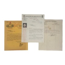 Vintage Travel Steamship Letterhead Letters Correspondence 1900 - 1920s Lot of 3 - £32.93 GBP