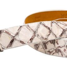 Olivieri Genuine Pirarucu Exotic Belt Newspaper Gray image 2
