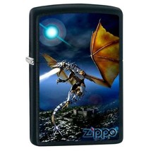 Zippo Lighter - Fire Dragon Black Matte - 853447 - £24.42 GBP