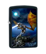 Zippo Lighter - Fire Dragon Black Matte - 853447 - £24.42 GBP