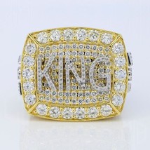 Mens Diamond Wedding Ring,Rapper Ring, Mens Pinky Ring, Hip Hop Iced Out Ring Fo - £234.29 GBP