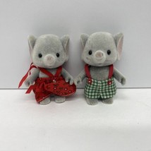 Sylvanian Families Calico Critters Ellwoods Vintage Elephant Lot Of 2 Babies - £14.62 GBP