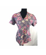 SB Scrubs Purple Floral Shirt, Women&#39;s Size Small, EUC - $14.15