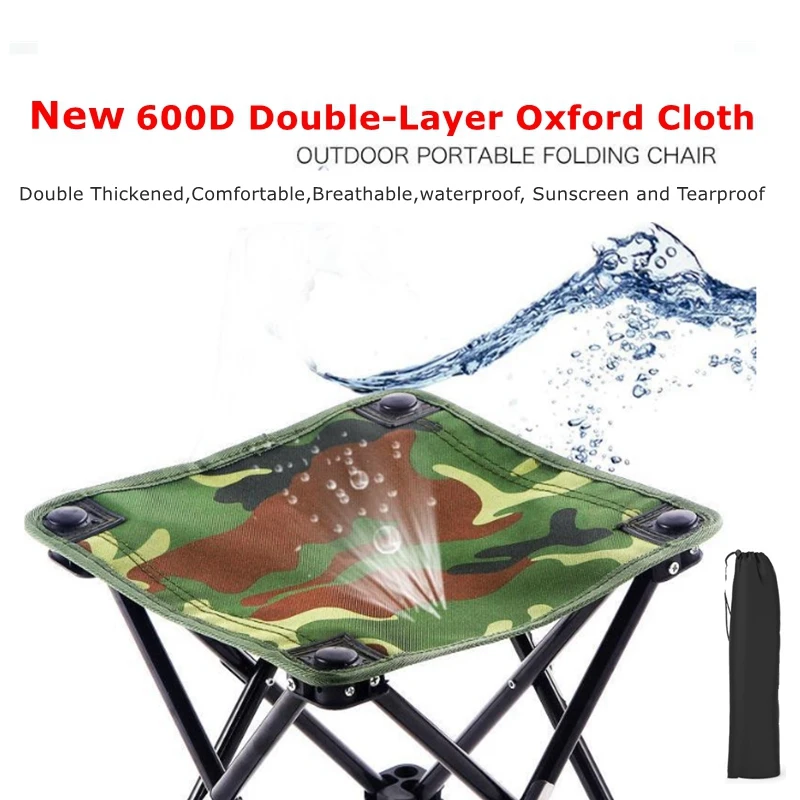 Double-Layer Thickened Portable Bench Stool Mare Ultralight Outdoor Camping - £26.07 GBP+