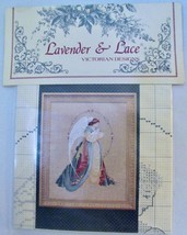 NEW Lavender &amp; Lace Guardian Angel Counted Cross Stitch Pattern Victorian Design - £5.58 GBP