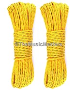 (2) Yellow 100ft Twisted Poly UTILITY ROPE Line Cargo Tie Down Cord Twin... - £9.56 GBP