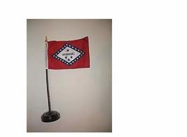 RFCO Arkansas State Flag 4&quot;x6&quot; Desk Set Black Base - £3.46 GBP