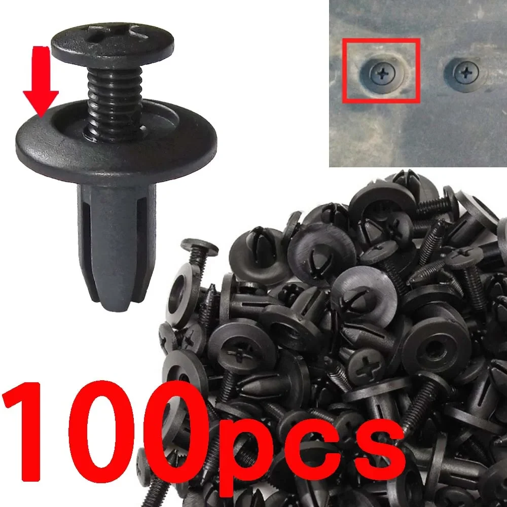 100/50Pcs  8mm Hole Door Rivet Plastic Clip Fasteners Cars Lined Cover B... - £11.12 GBP+