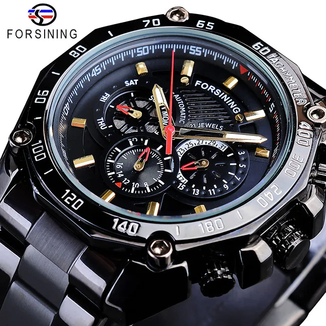 Ock steampunk series complete calendar men sport mechanical automatic watches top brand thumb200
