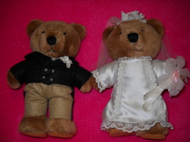 Bride &amp; Groom Stuffed Bears - £3.97 GBP
