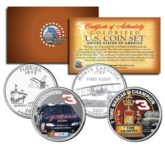 Dale Earnhardt * 7-Time Champ * Gm Goodwrench * Nc &amp; Fl Quarters U.S. 2-Coin Set - £8.27 GBP