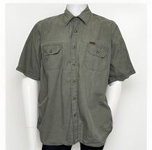 Carhartt Tactical Shirt Mens XL Green Cotton Ripstop Relaxed Fit Short S... - $15.34