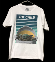 Star Wars The Mandalorian Boy&#39;s The Child T-Shirt White Boys XXL 18 Yoda - £9.60 GBP