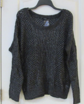 Apt. 9 Mixed Stitch Pullover Long Slv Sweater COAL Women&#39;s Sz L NWT MSRP$50 - $345.76 MXN