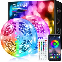 Led Lights For Bedroom 100Ft Led Strip Lights Music Sync Color, 2 Rolls Of 50Ft - £22.51 GBP