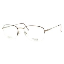 Safilo Elasta 7033 R69 Brown Havana Men&#39;s Half Rim Eyeglasses 53-19-145 Italy - £56.25 GBP