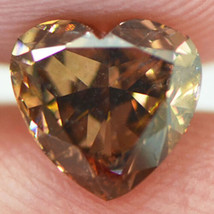 Heart Shape Diamond Natural Fancy Brown Loose SI1 Certified Enhanced 0.97 Carat - £687.17 GBP