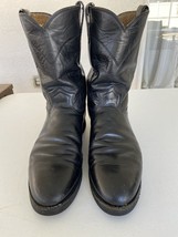 Justin Men’s Leather Roper Boots Size 12 D Style 3133 Made In USA. - £58.16 GBP