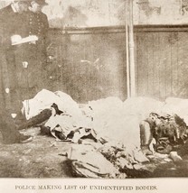 1904 Police Identify Dead Bodies Chicago Iroquois Theater Fire Disaster ... - $39.99