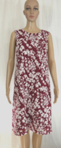 Karl Lagerfeld Red White Embroidered Floral Sleeveless Shift Dress Size ... - £31.46 GBP