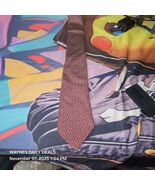 Hermès Paris 7318 EA 100% Silk Tie Red &amp; Gold Geometric Pattern Made in ... - $69.30