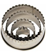 Ateco Fluted Edge Round Cutters in Graduated Sizes, Stainless Steel, 4 P... - €16,93 EUR