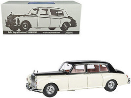 1965 Rolls Royce Phantom V Duotone Ivory White Mason&#39;s Black 1/18 Diecast Car Pa - £161.35 GBP