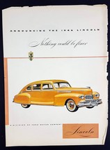 1946 Lincoln Magazine Print Ad Nothing Could Be Finer - £5.51 GBP