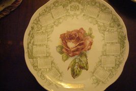 N.C.Co. / E.L.O. Calendar Plate 1910 red Rose in Center, Advertising[54] - $50.95