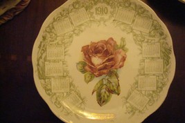 N.C.Co. / E.L.O. Calendar Plate 1910 red Rose in Center, Advertising[54] - $938.93 MXN